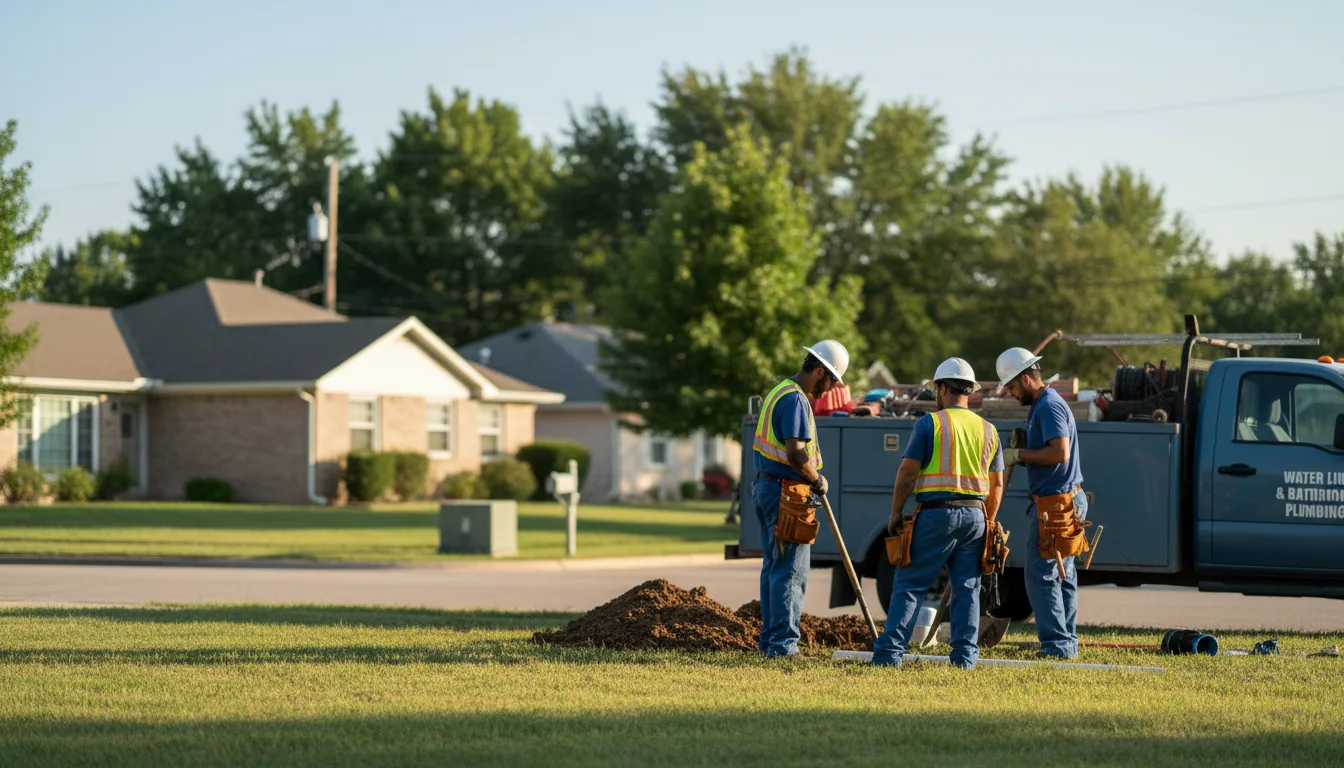 Residential water line and bathroom plumbing service in Graysville, GA